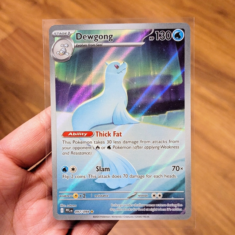 ❄️ Pokemon Dewgong Phantasmal Flames Pokemon Card - Illustration Rare 97/94 ❄️